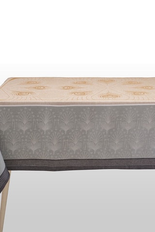 Mantel de lino Cabaret - Beige y gris