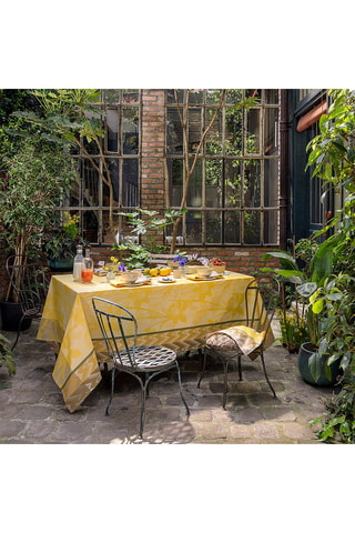 Mantel cuadrado La Vie En Vosges Enduit - Amarillo