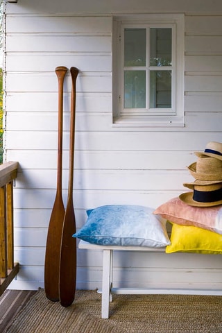 Cojín de lino Tivoli Solveig - Amarillo - 60 x 60 cm