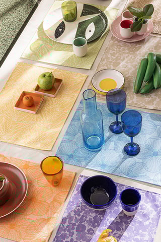 4 manteles individuales A la carte Feuilles - Verde - 48 x 36 cm