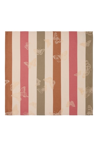 4 servilletas de tela Bal des papillons - Rosa