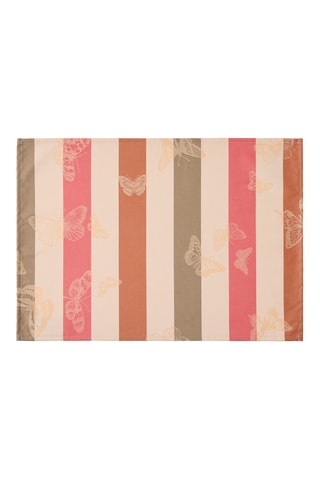 4 manteles individuales Bal des papillons - Rosa - 50 x 36 cm