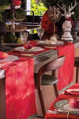 4 manteles individuales Féérie - Rojo - 50 x 36 cm