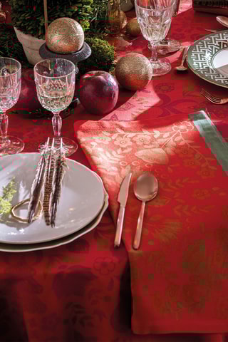 4 servilletas de tela Féérie - Rojo