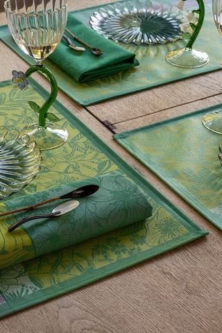 4 servilletas de tela Cottage - Verde