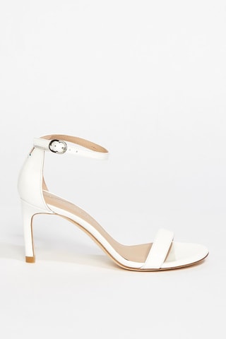 Sandalias de piel bovina de tacón Nunakedstraight - Blanco