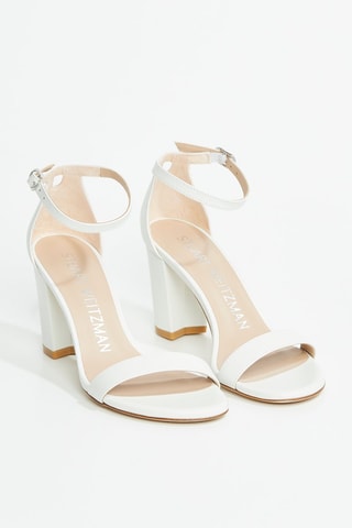 Sandalias de piel de tacón Nearlynude - Blanco