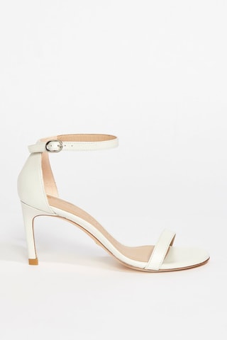 Sandalias de piel de tacón Nunakedstraight - Blanco