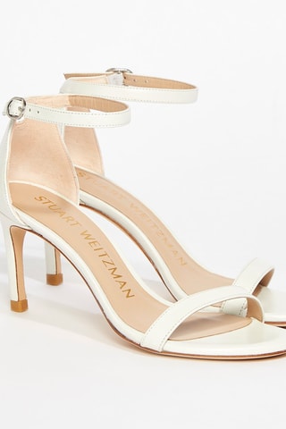 Sandalias de piel de tacón Nunakedstraight - Blanco