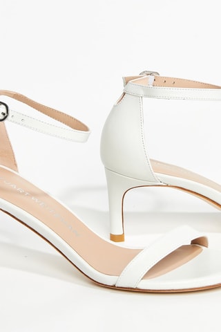 Sandalias de piel de tacón Nunakedstraight - Blanco