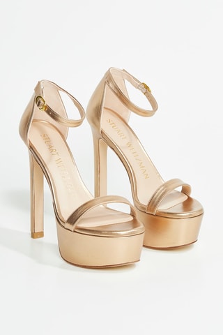 Sandalias de piel caprina Nudist Hollywood - Dorado