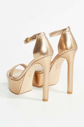 Sandalias de piel caprina Nudist Hollywood - Dorado