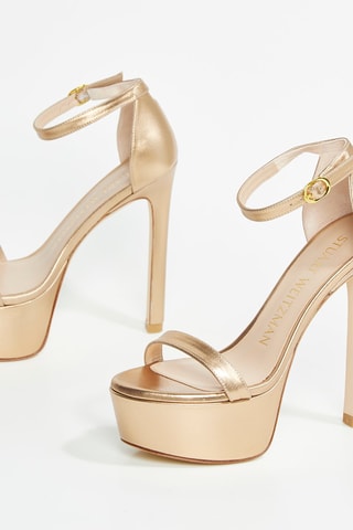 Sandalias de piel caprina Nudist Hollywood - Dorado