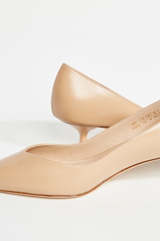 Zapatos de piel de tacón - Beige