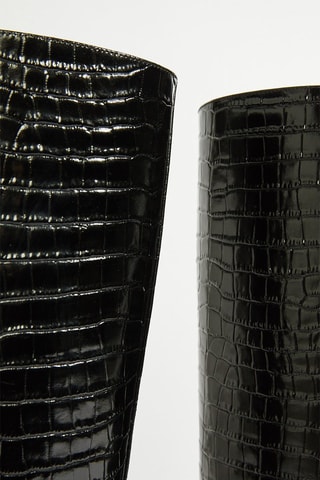 Botas de piel - Negro