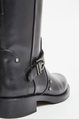 Botines de piel - Negro