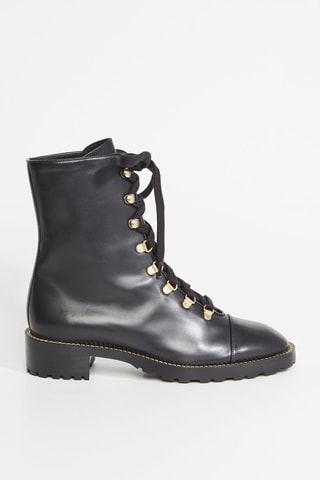 Botines de piel - Negro