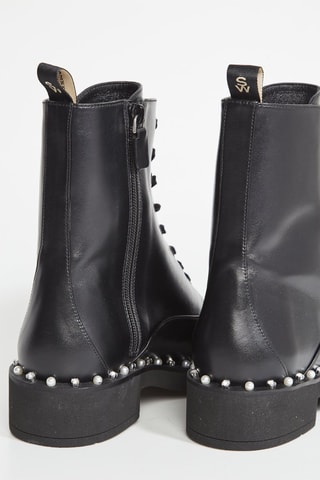 Botines de piel - Negro