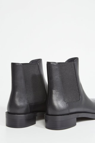 Botines Chelsea de piel - Negro