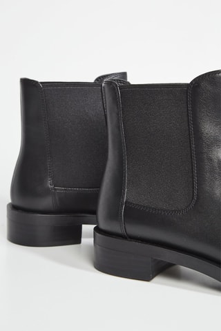 Botines Chelsea de piel - Negro