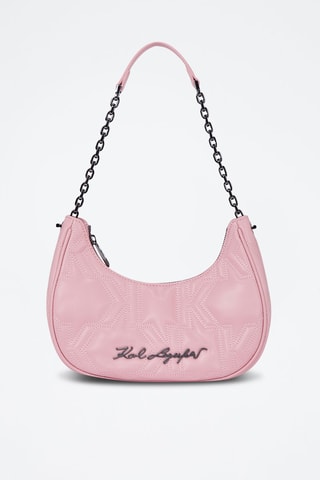 Sac porté épaule en cuir - Rose