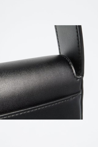 Sac porté épaule en cuir - Noir