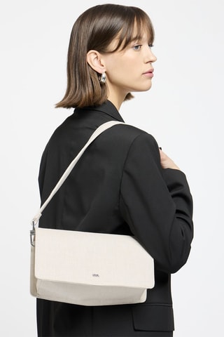 Sac porté épaule en lin - Beige