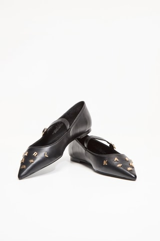 Ballerines en cuir - Noir