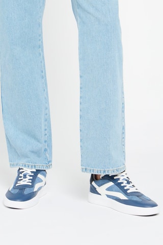 Sneakers en cuir - Bleu