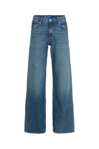 Jean relaxed en coton biologique - Bleu cobalt