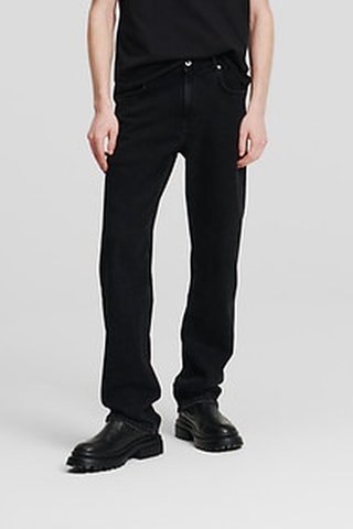 Jean straight en coton biologique - Noir