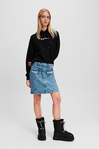 Minijupe en jean en coton biologique - Bleu clair