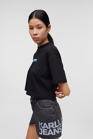 Minijupe en jean en coton biologique - Noir