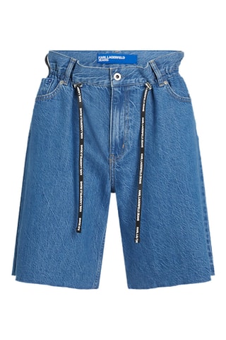 Short en jean en coton biologique - Bleu