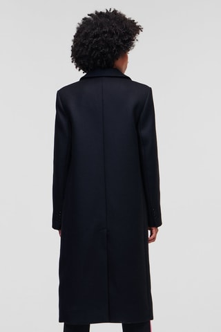 Manteau en laine - Noir et rose