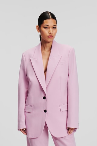 Veste de costume en laine vierge - Rose