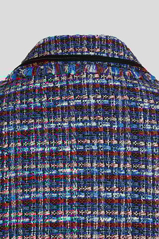 Veste en tweed - Bleu et rouge