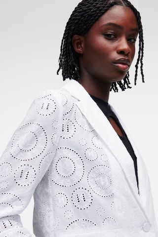 Veste en broderie anglaise - Blanc