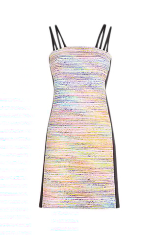 Robe bi-matière - Orange et noir