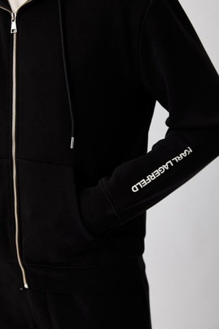 Sweat à capuche en coton biologique - Noir