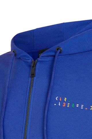 Sweat en coton biologique à capuche - Bleu