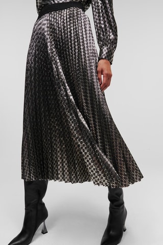 Jupe midi taille haute - Noir