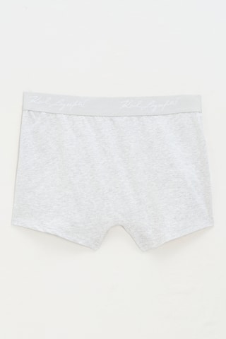 3 boxers en coton biologique - Blanc et gris