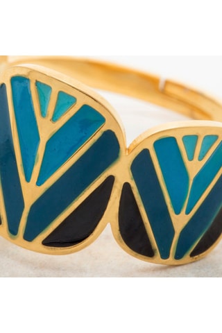 Bague dorée à l'or fin jaune Dalis