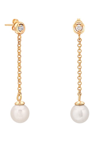 Boucles d'oreilles dorées à l'or fin jaune Perlesoa - Perle de nacre