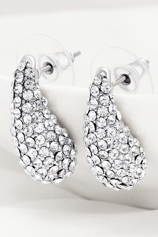 Boucles d'oreilles Dropsie - Argenté et blanc