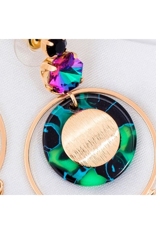 Boucles d'oreilles dorées à l'or fin jaune Pentagona