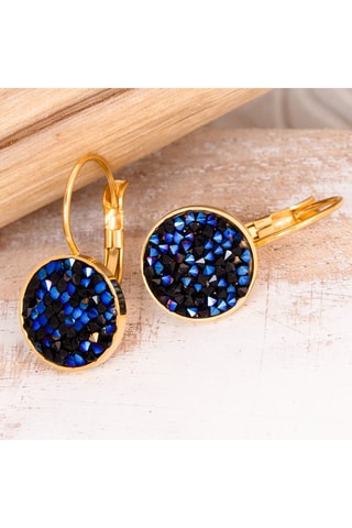 Boucles d'oreilles dorées à l'or fin jaune Lipso