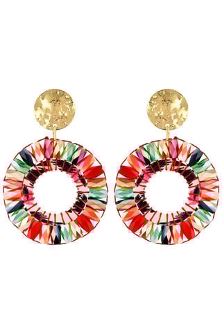 Boucles d'oreilles dorées à l'or fin jaune Crystalls Valley