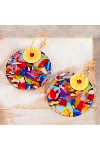 Boucles d'oreilles dorées l'or fin jaune Astros